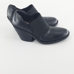 NAYA black leather booties size 6.5